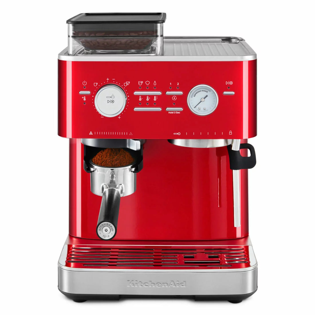KitchenAid Semi Auto Espresso Machine With Burr Grinder, 5KES6551BCA