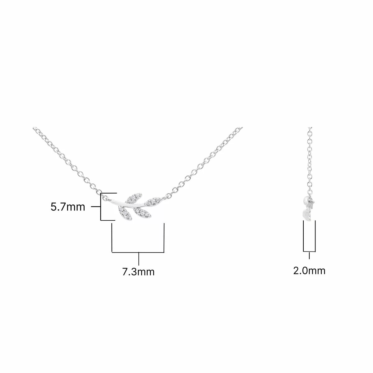 0.05ctw Round Brilliant Cut Diamond Pendant, 18ct White Gold