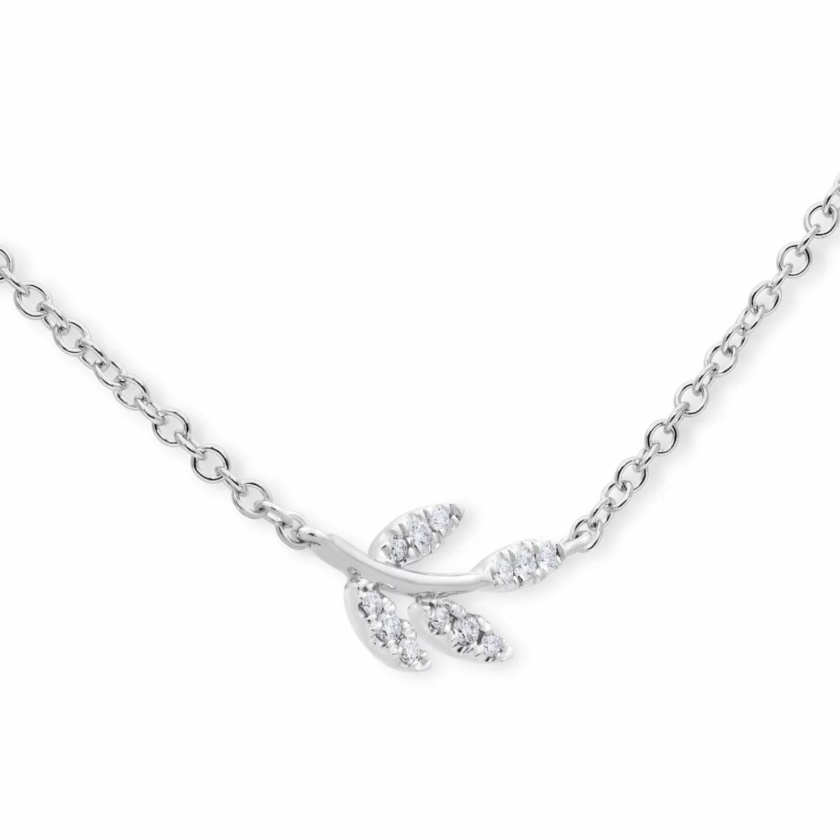 0.05ctw Round Brilliant Cut Diamond Pendant, 18ct White Gold