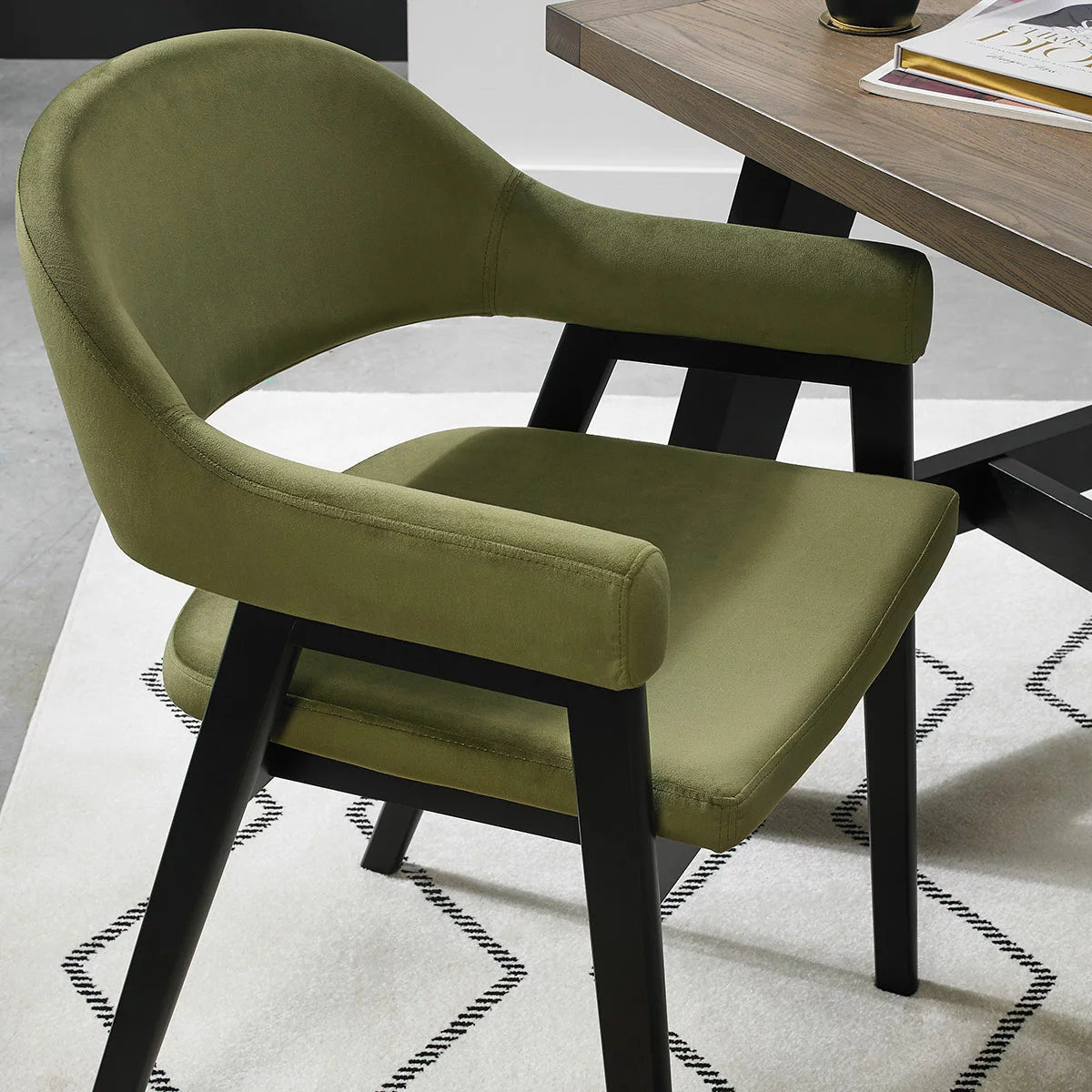 Bentley Designs Camden Peppercorn Cedar Velvet Armchair, 2 Pack