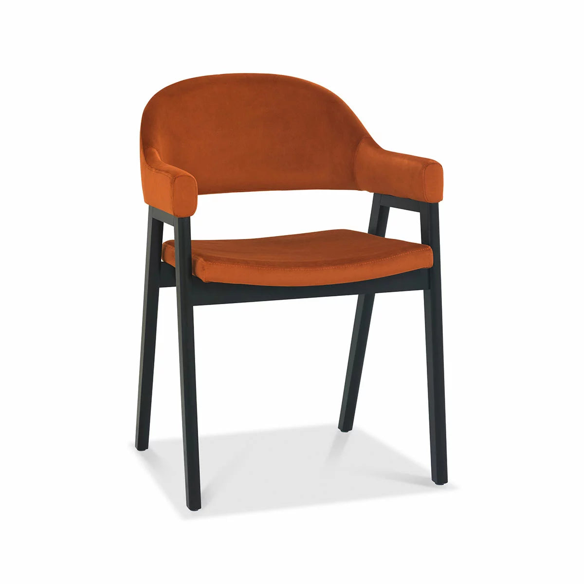 Bentley Designs Camden Peppercorn Rust Velvet Armchair, 2 Pack