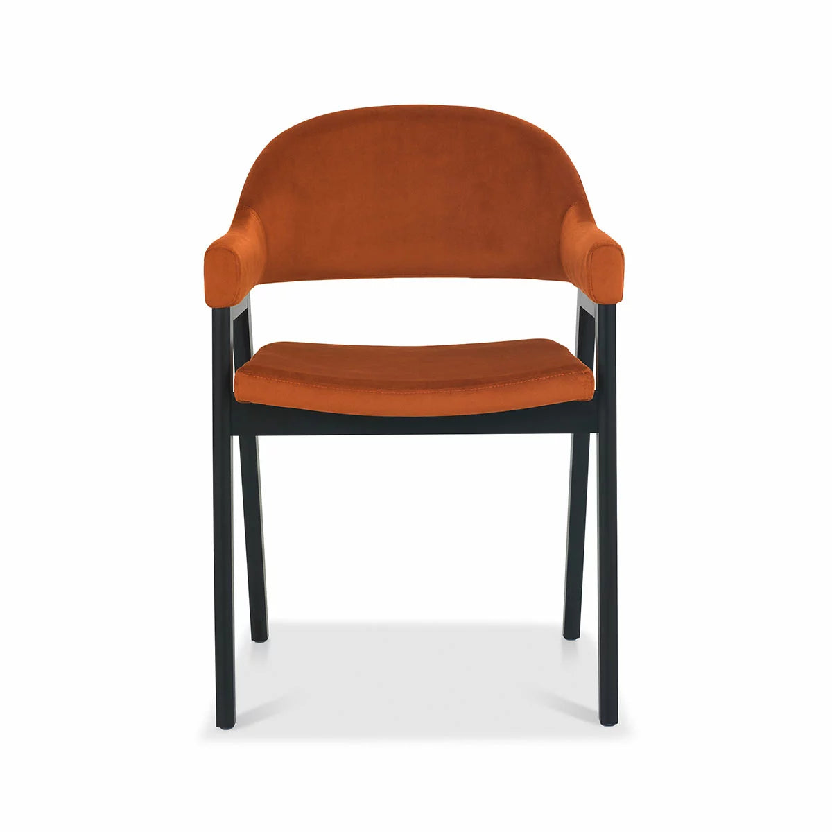 Bentley Designs Camden Peppercorn Rust Velvet Armchair, 2 Pack