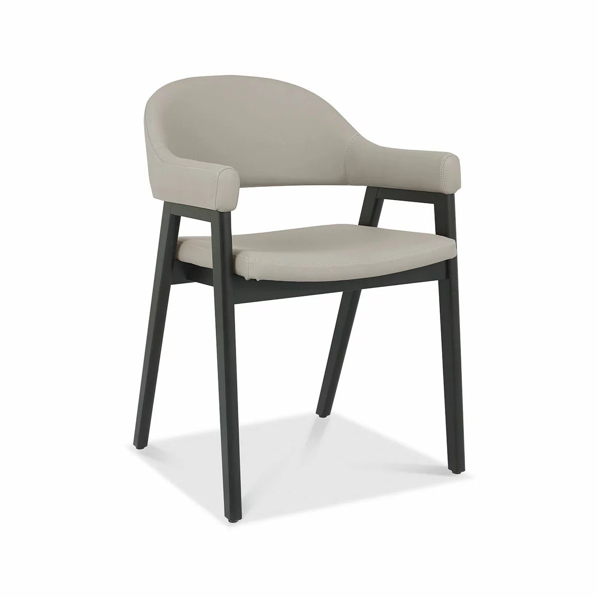 Bentley Designs Camden Peppercorn Grey Leather Armchair, 2 Pack, view 4
