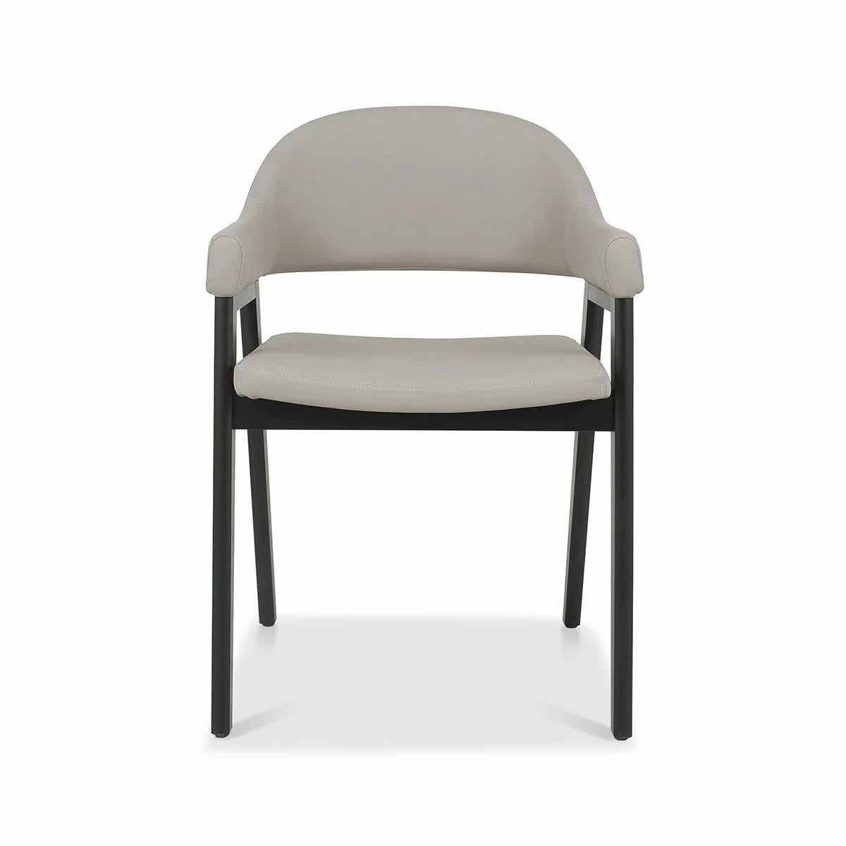 Bentley Designs Camden Peppercorn Grey Leather Armchair, 2 Pack, view 6