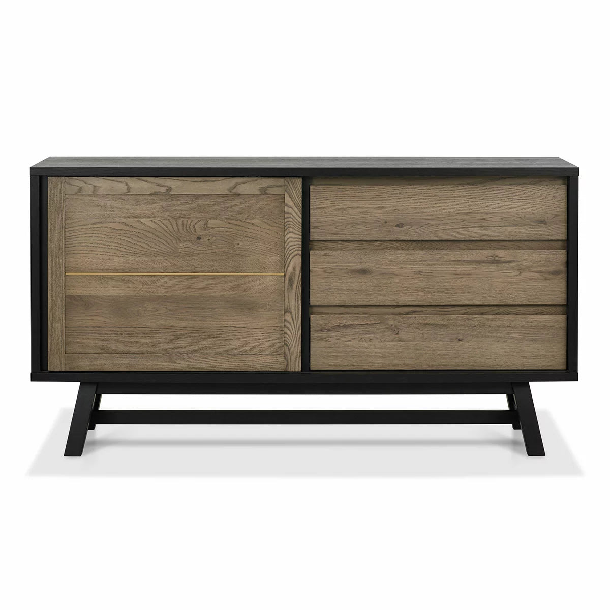 Bentley Designs Camden Weathered Oak & Peppercorn Wide Sideboard