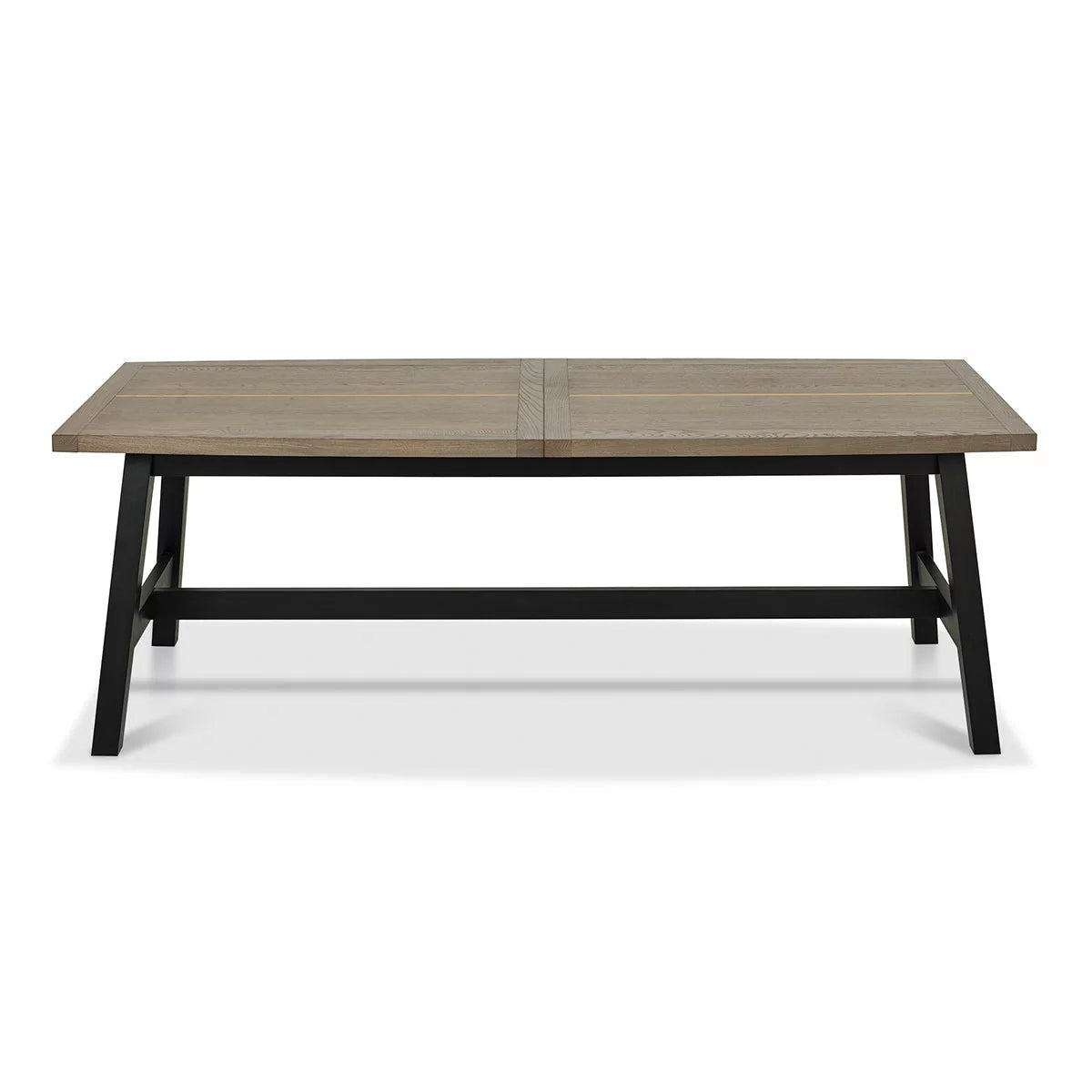 Bentley Designs Camden Weathered Oak & Peppercorn Extending Dining Table, Seats