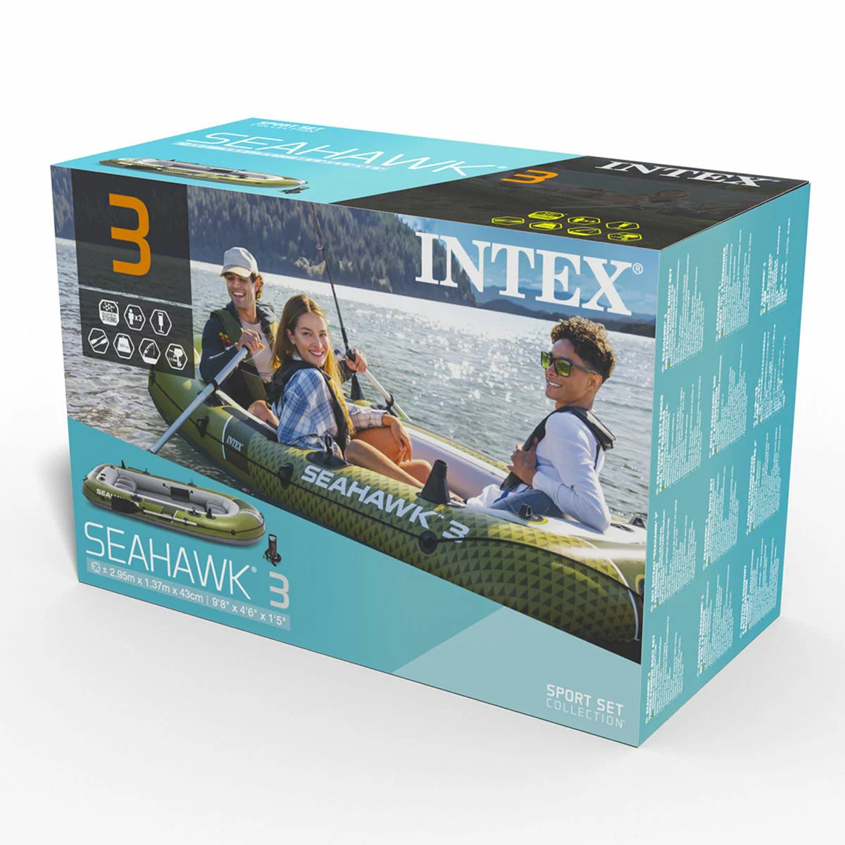 Intex Seahawk™ 3 Person Inflatable Boat Set