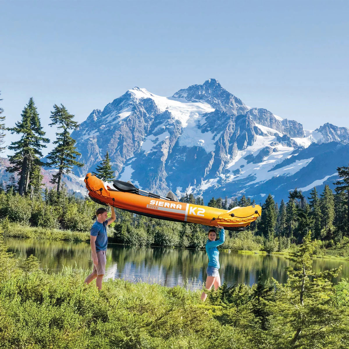 Intex Sierra K2, 2 Person Inflatable Kayak Set