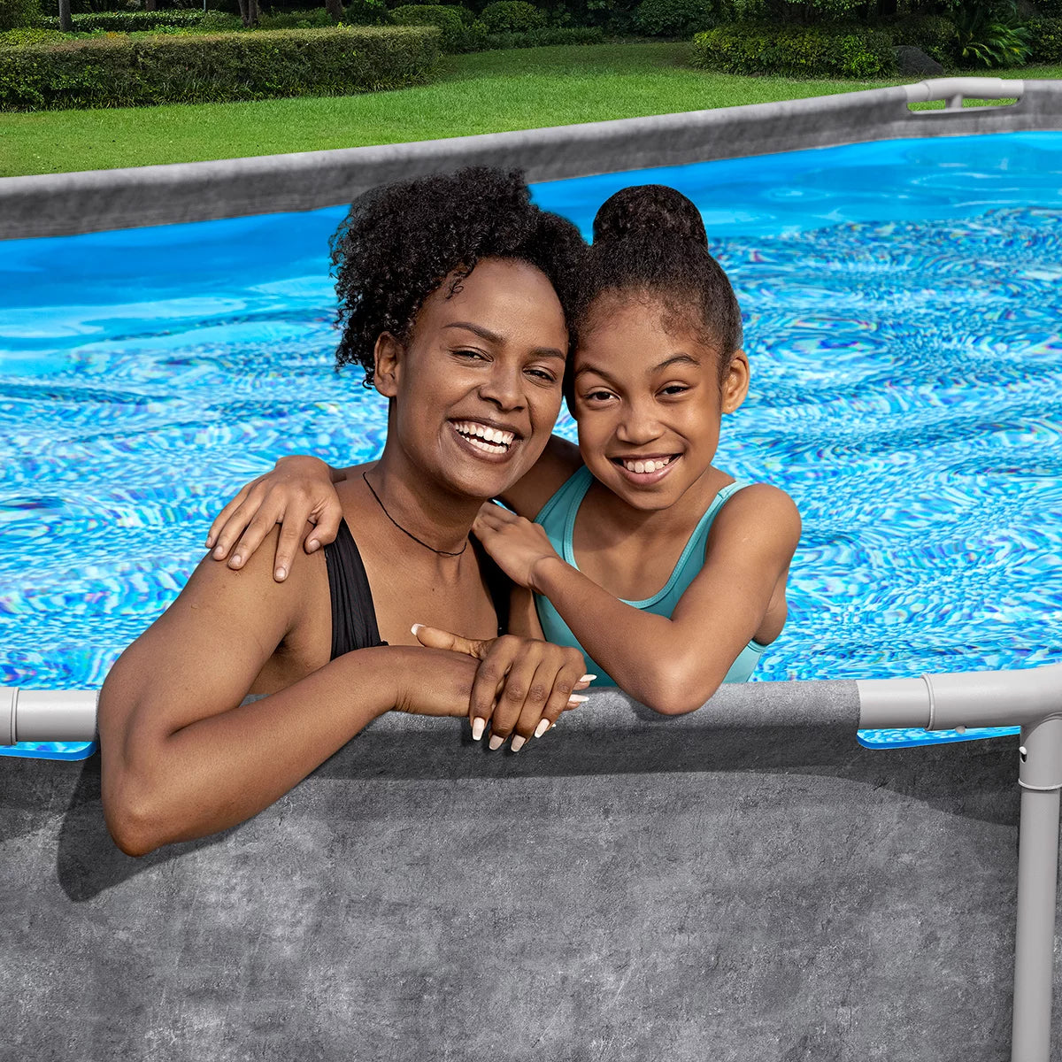 Bestway 20ft x 12ft Platinum Series Power Steel Oval Frame Pool with Sand Filter