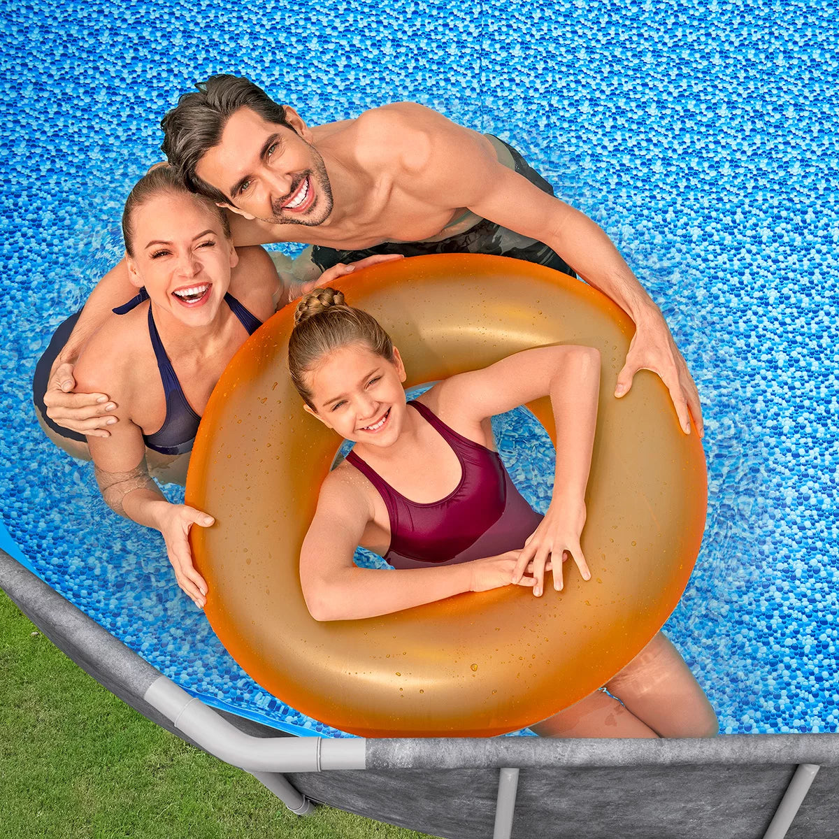 Bestway 20ft x 12ft Platinum Series Power Steel Oval Frame Pool with Sand Filter