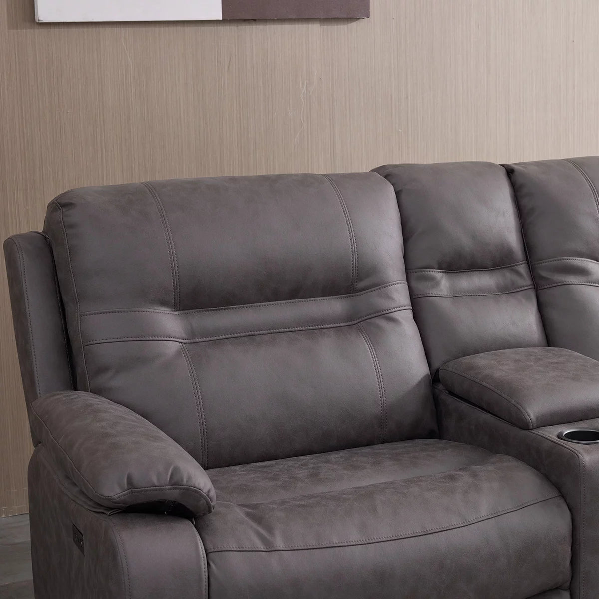 Jackson Grey Fabric Power Reclining Corner Sofa