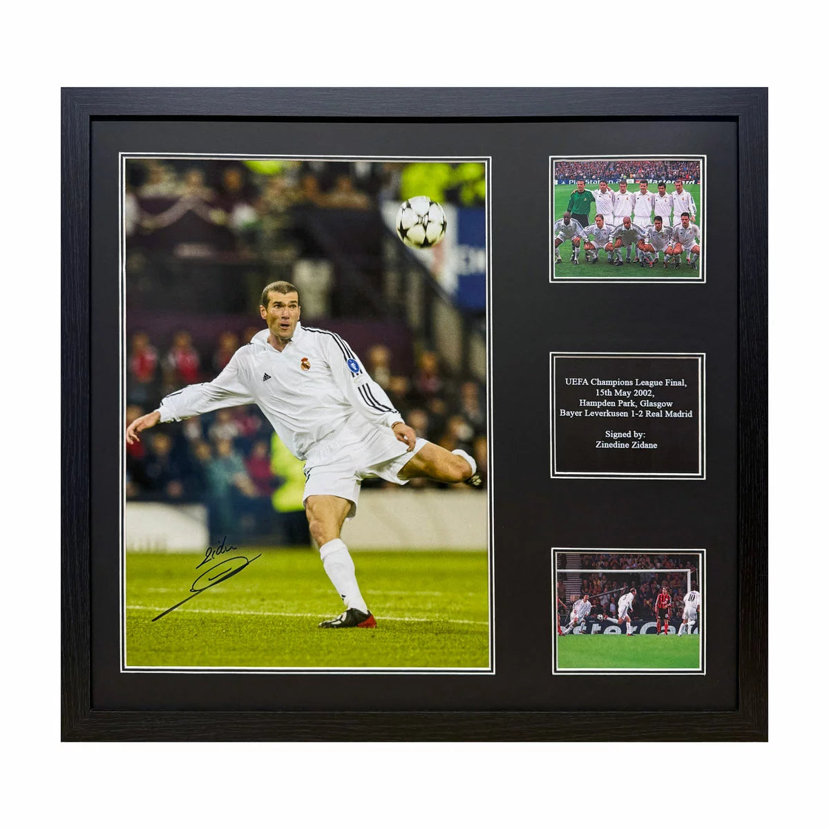 Zinedine Zidane Signed Real Madrid Champions League Final Goal Photo