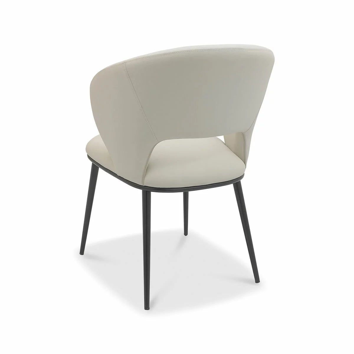 Bentley Designs Luca Beige Faux Leather Dining Chair, 2 Pack, view 5