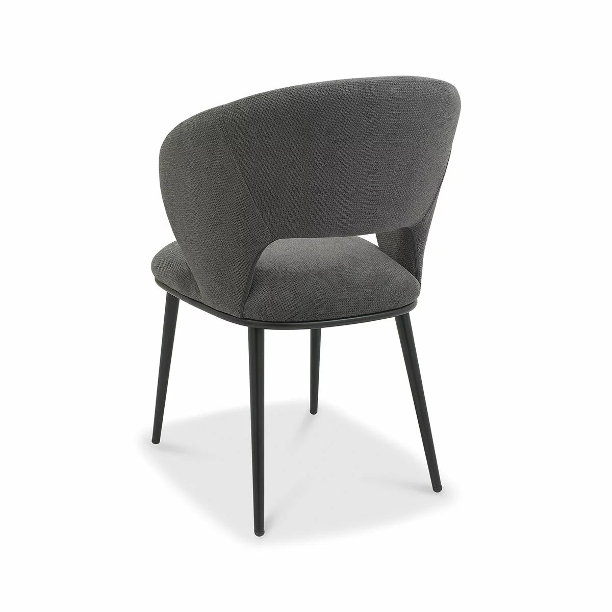 Bentley Designs Luca Grey Fabric Dining Chair, 2 Pack