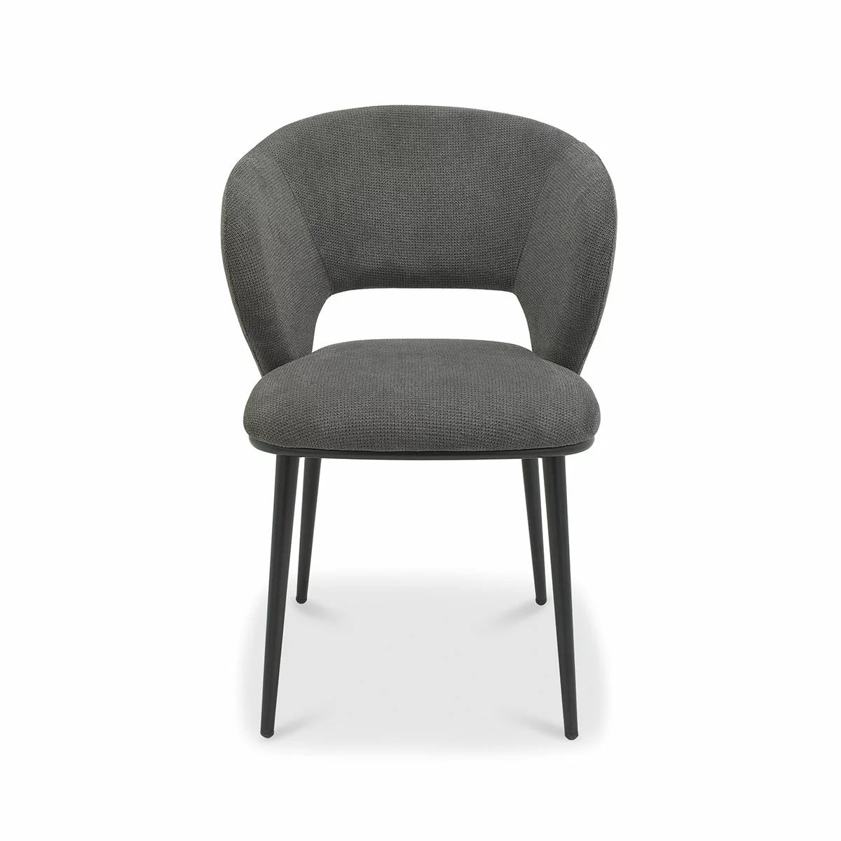 Bentley Designs Luca Grey Fabric Dining Chair, 2 Pack