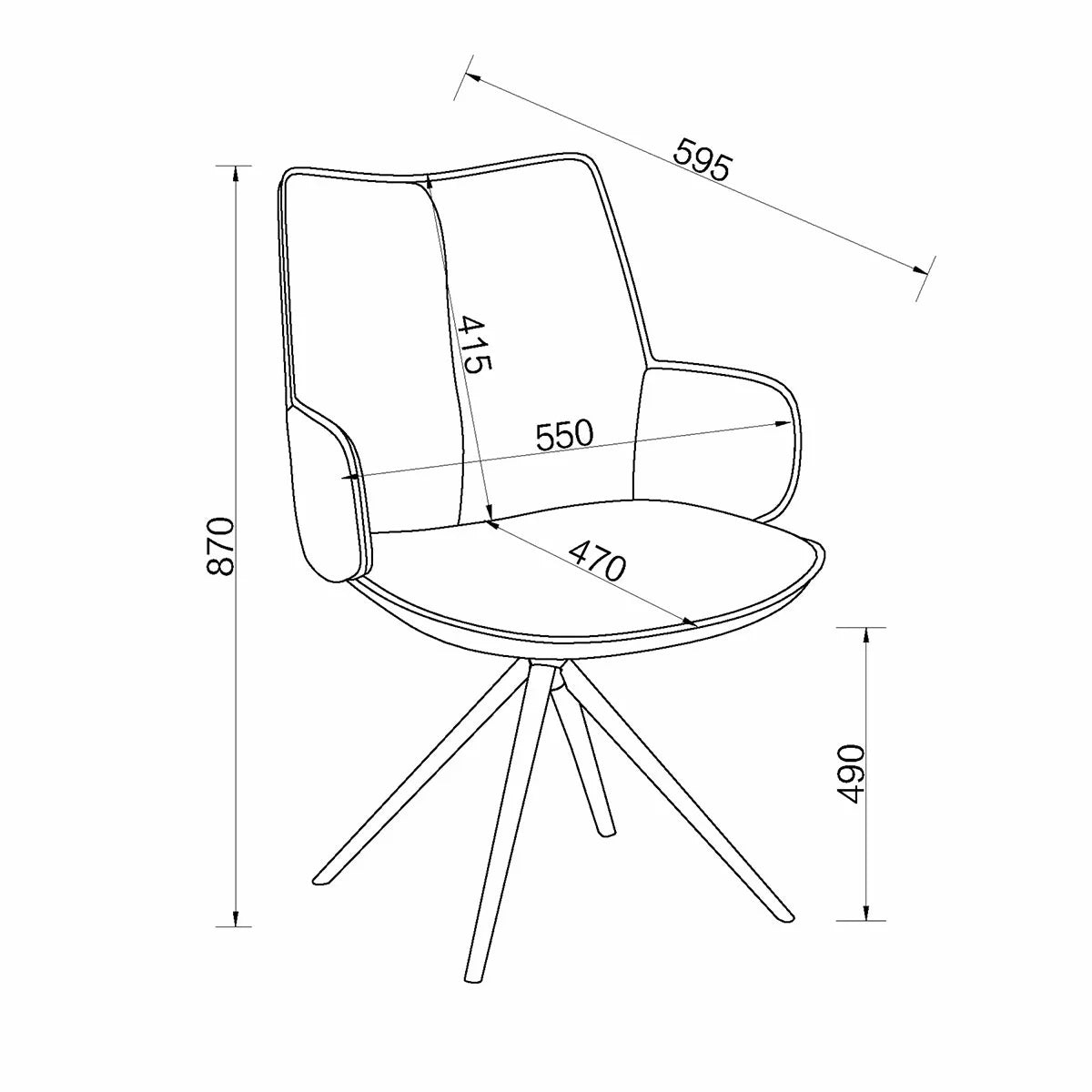 Bentley Designs Rowan Beige Faux Leather Dining Chair