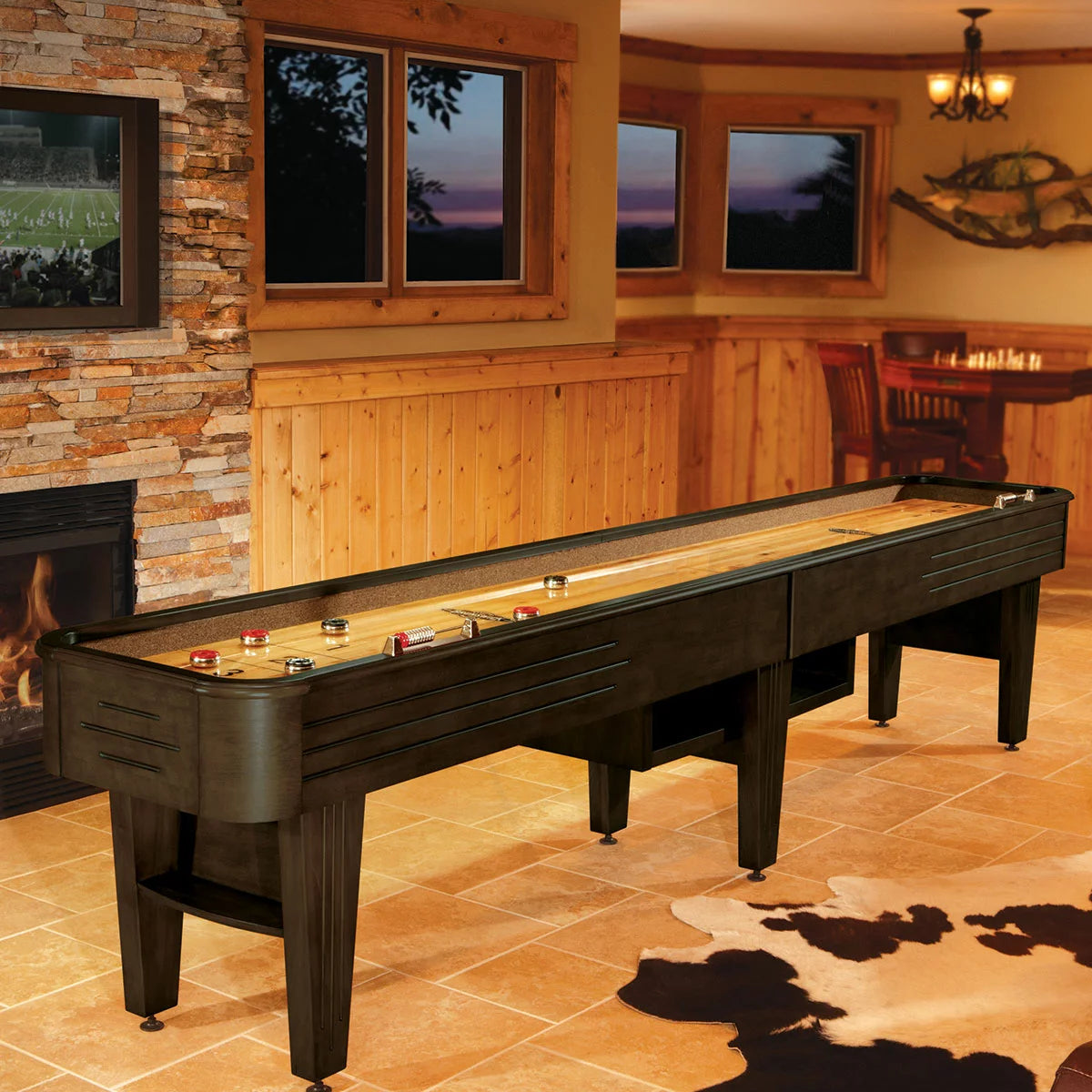 Installed Brunswick Andover Shuffleboard in 2 Sizes