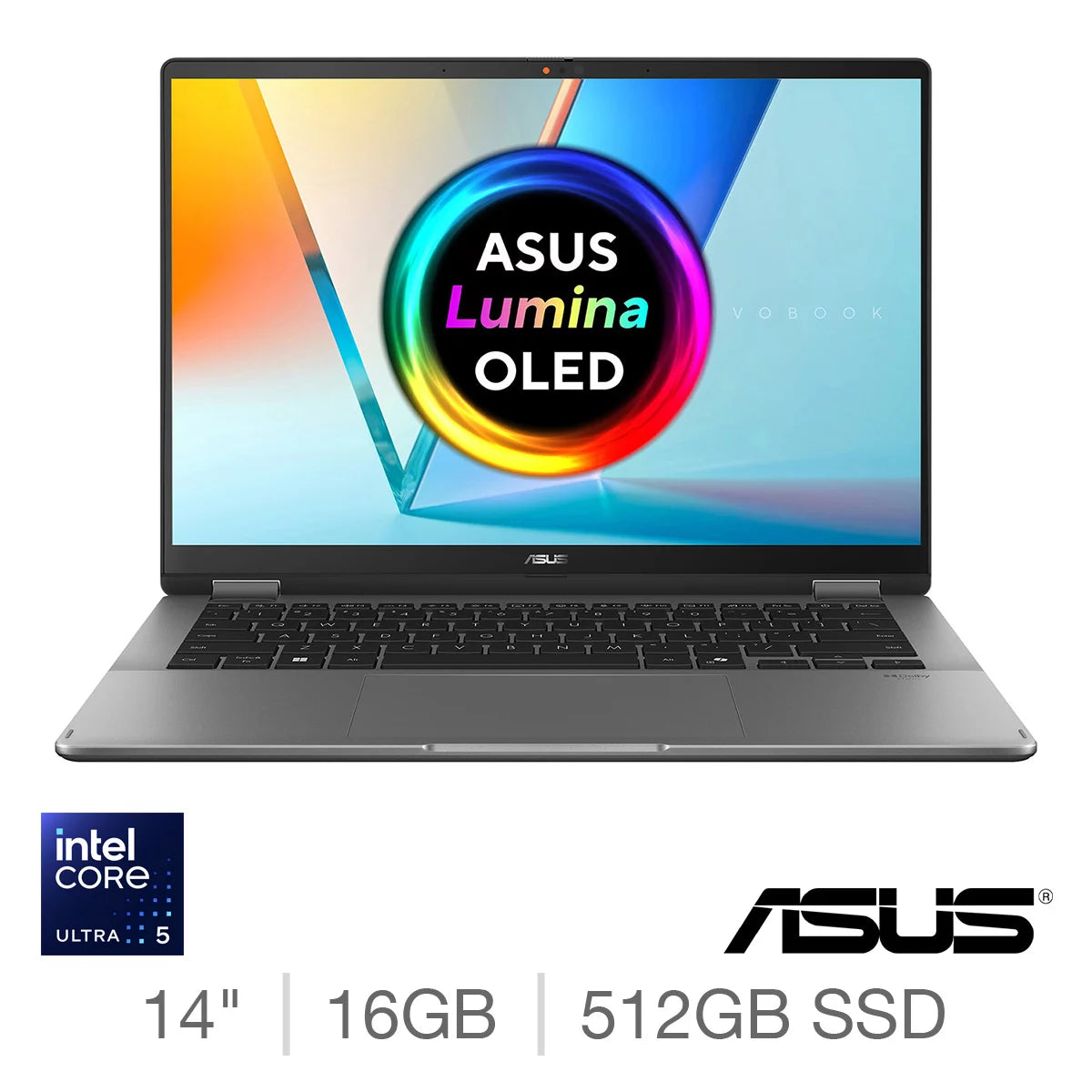 ASUS Vivobook Flip, Intel Core Ultra 5, 16GB RAM, 512GB SSD, 14 Inch OLED