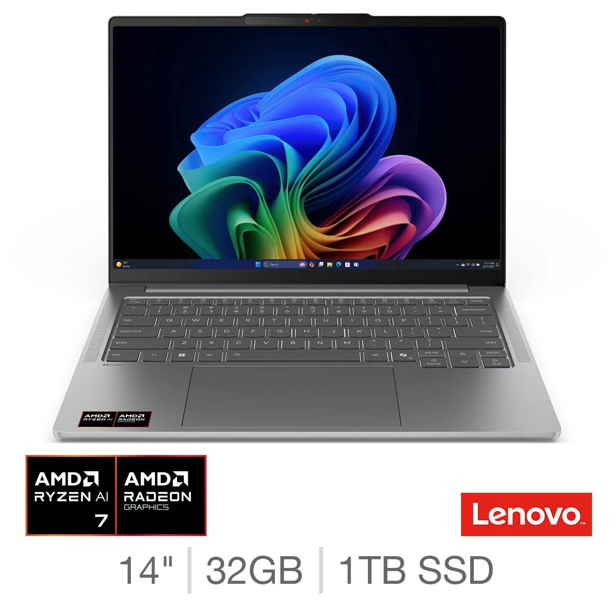 Lenovo IdeaPad Pro 5 Copilot+ PC, AMD Ryzen AI 7, 32GB RAM, 1TB, 14 Inch OLED