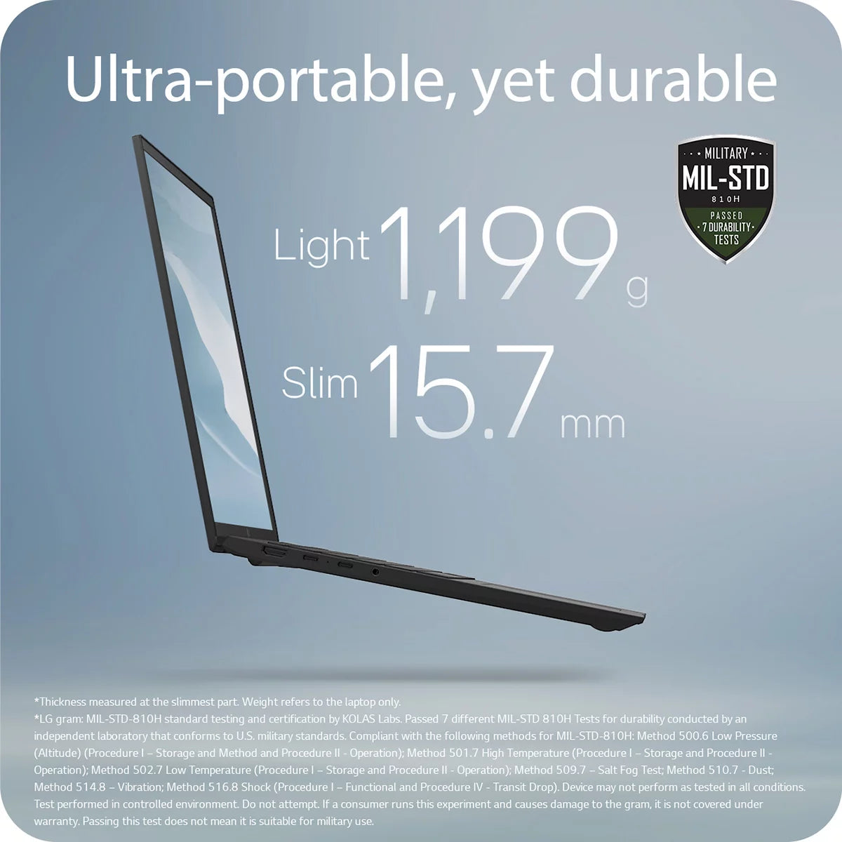 LG gram Copilot+PC, Intel Core Ultra 7, 16GB RAM, 512GB SSD, 16 Inch Laptop