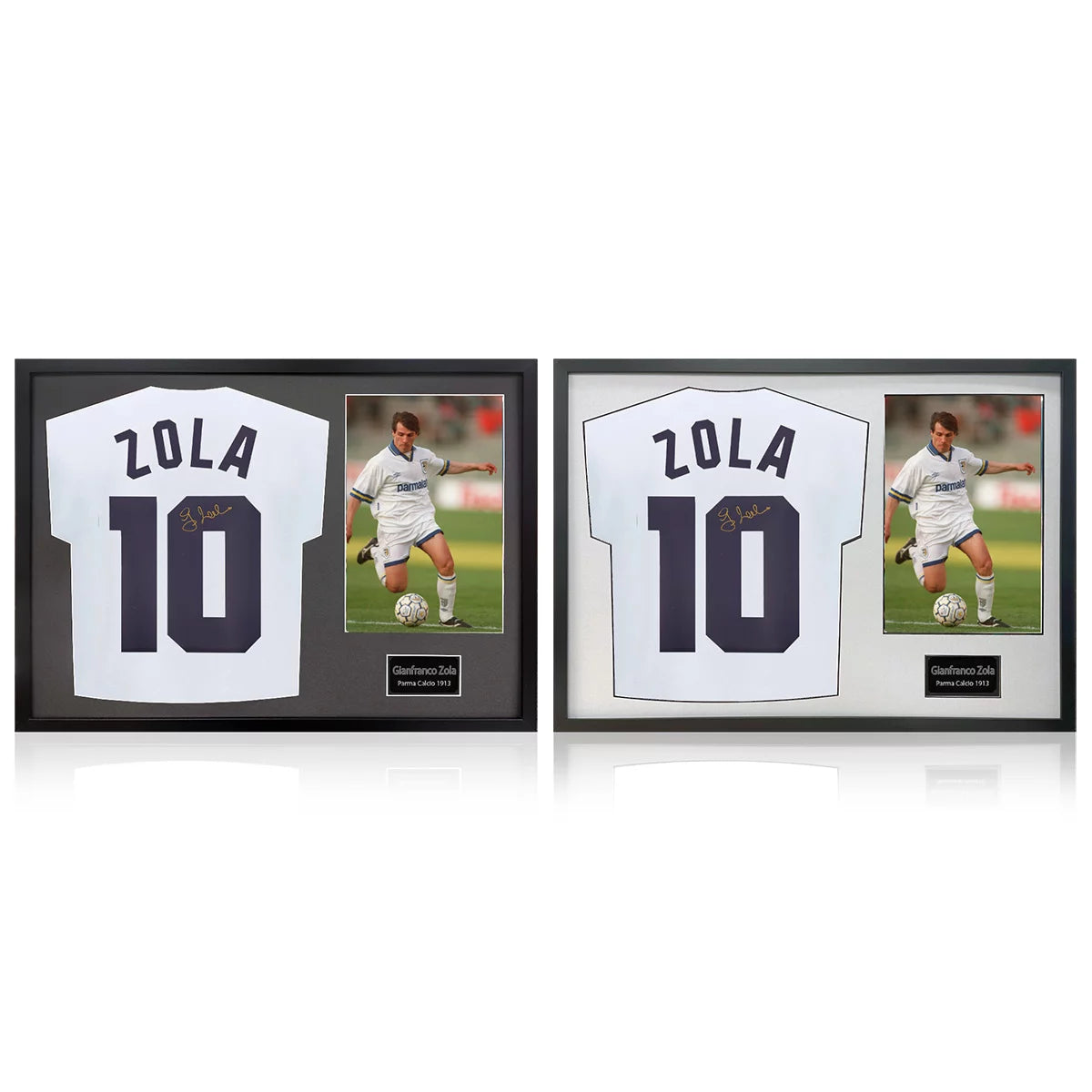 Gianfranco Zola Signed Framed Parma Calcio Football Shirt & 1 Photo in 2