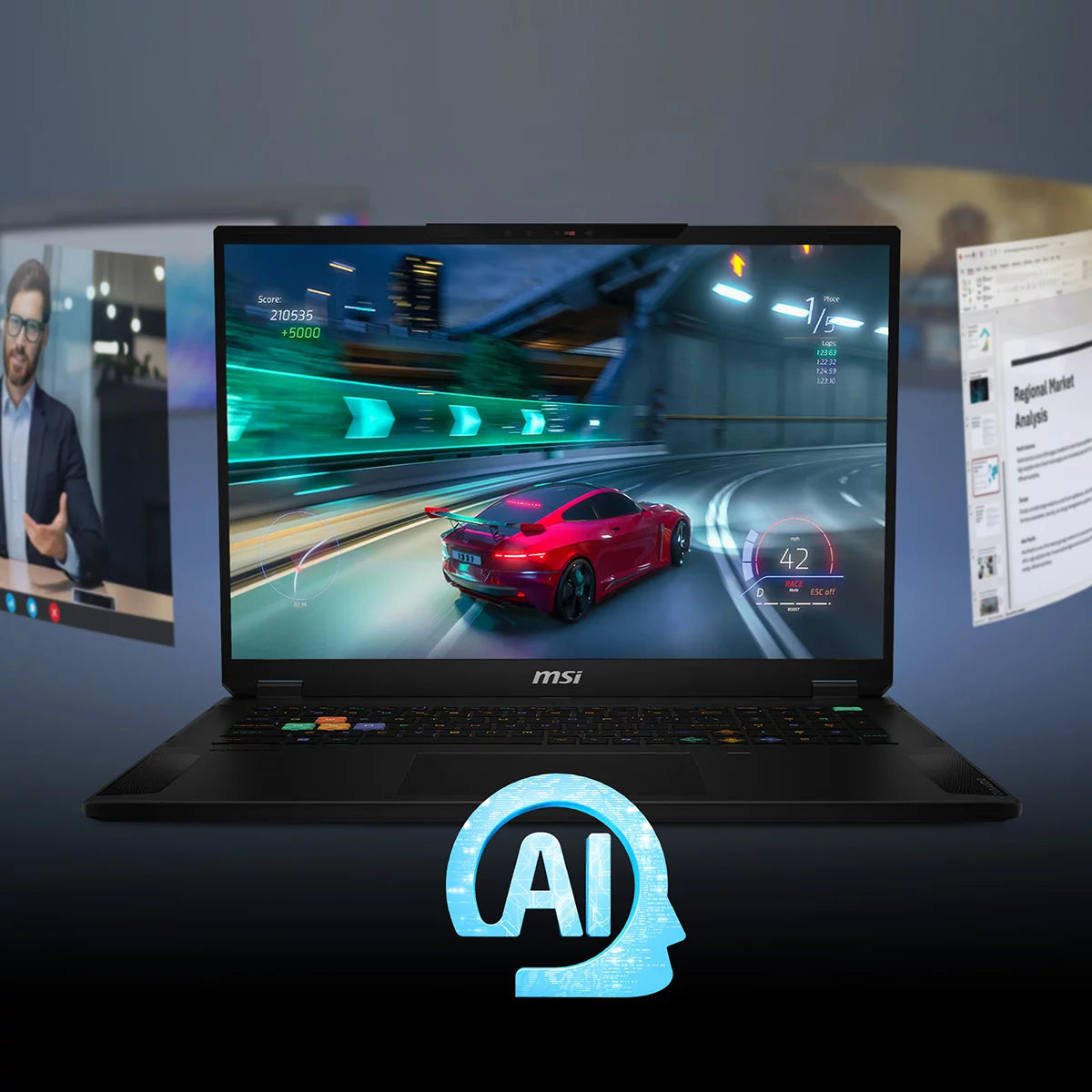 MSI Stealth A18 AI+, AMD Ryzen AI 9, 32GB RAM, 2TB SSD, NVIDIA GeForce RTX 5070