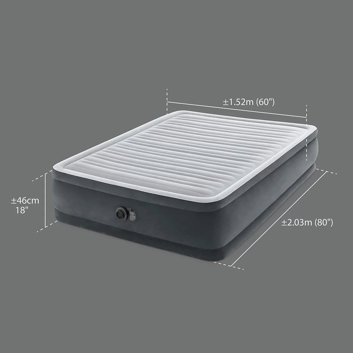 Intex King Dura-Beam Deluxe Air Mattress With Built-in Pump