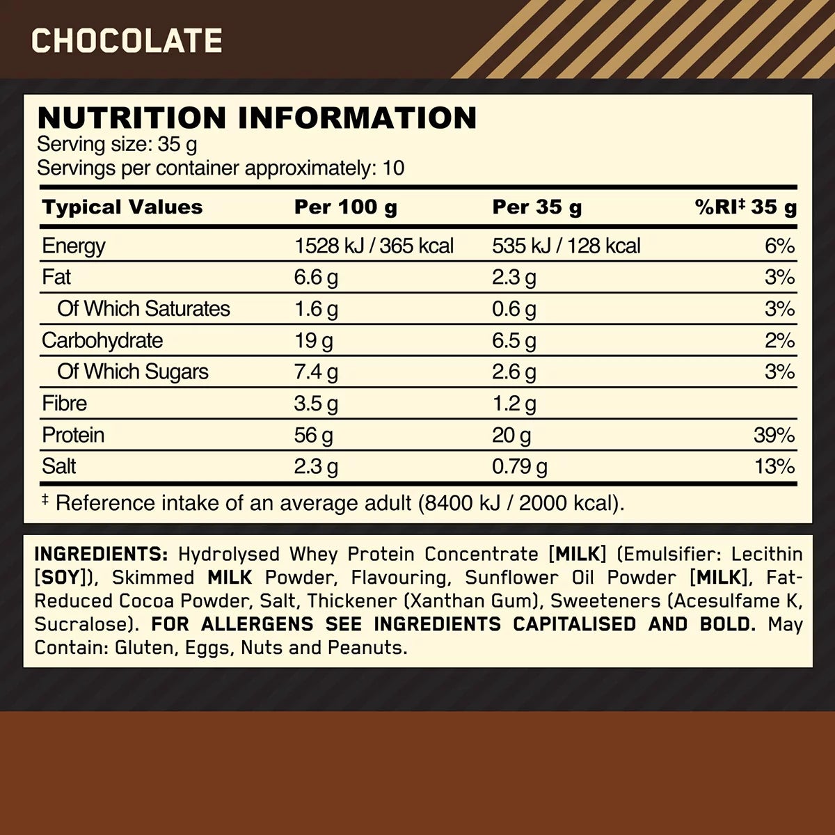 Optimum Nutrition Protein Hot Chocolate 3 x 350g, view 2