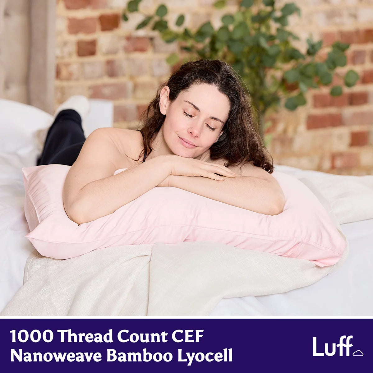 Luff SilverLining 1000 Thread Count 100% Organic Bamboo Pillowcase Pair, in 4
