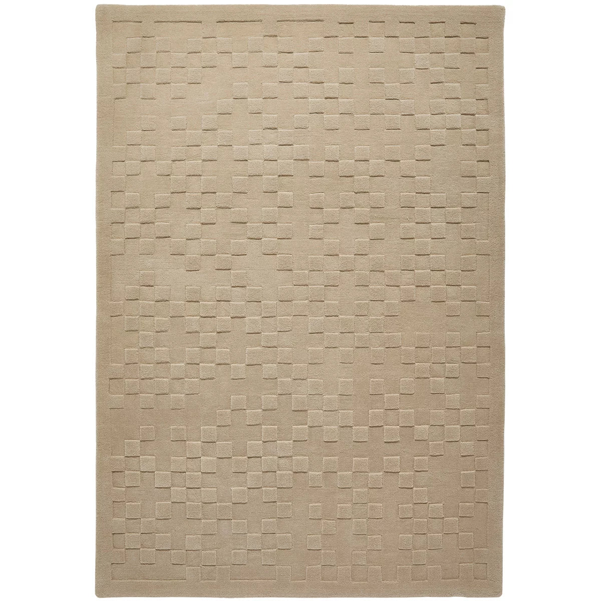 Concept Looms Priory Taupe Squares Rug in 4 Sizes