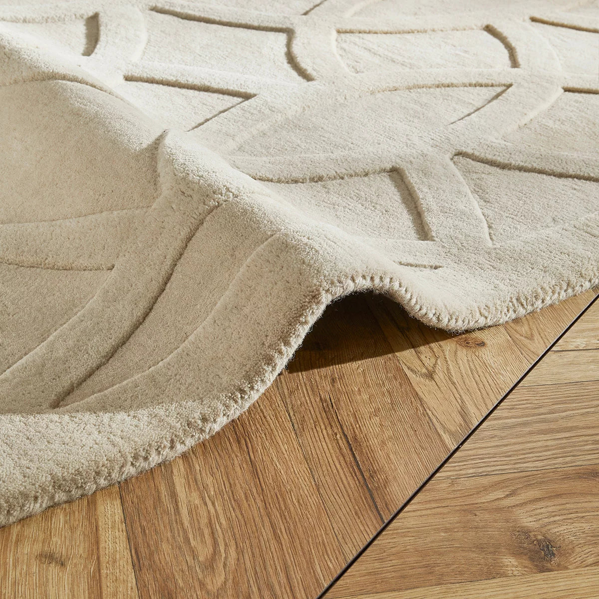 Concept Looms Priory Taupe Circles Rug in 4 Sizes