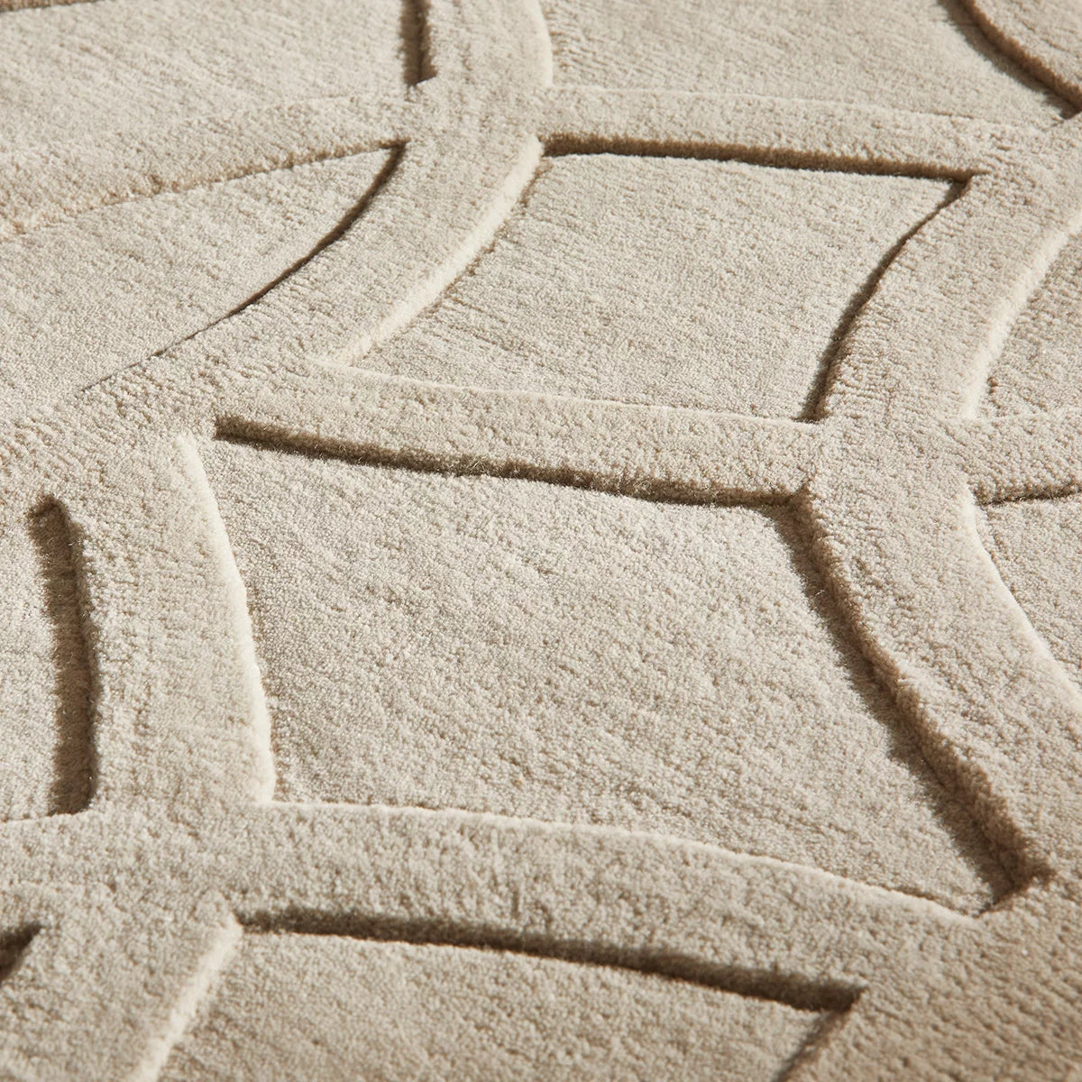 Concept Looms Priory Taupe Circles Rug in 4 Sizes