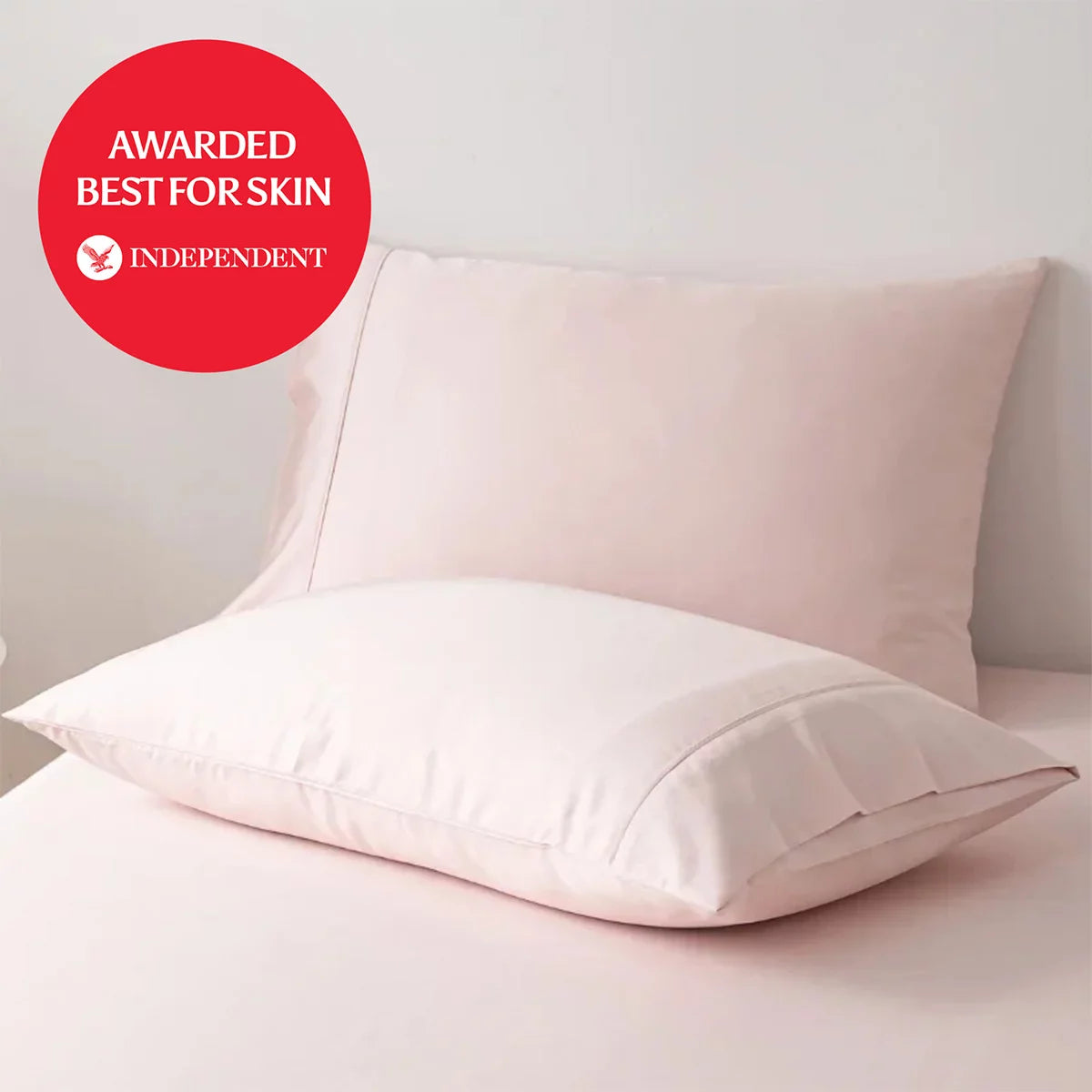 Luff SilverLining 1000 Thread Count 100% Organic Bamboo Pillowcase Pair, Pink
