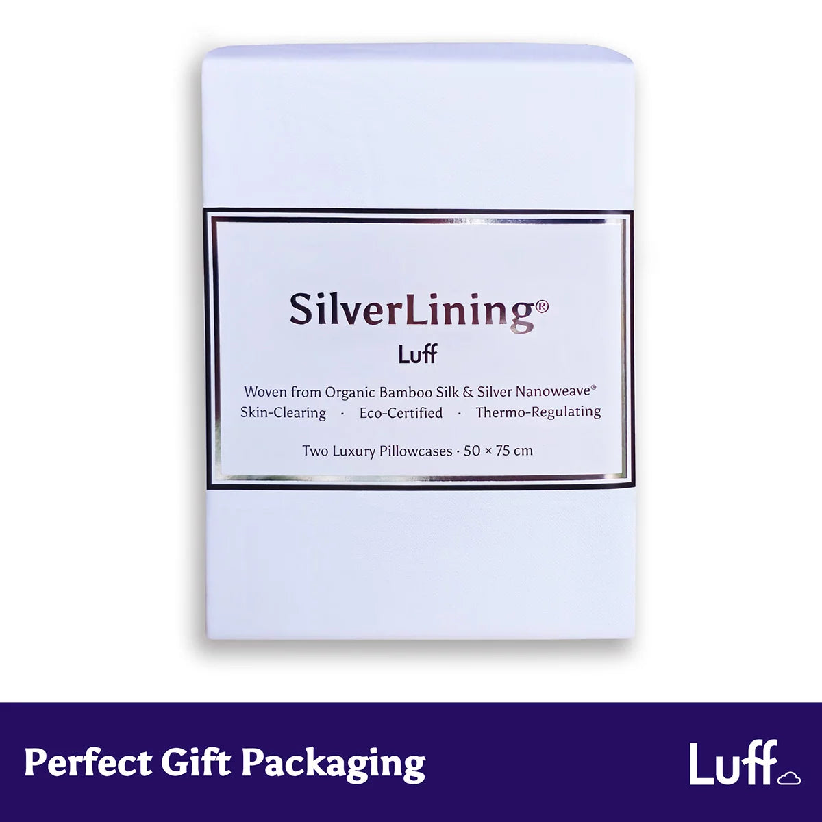 Luff SilverLining 1000 Thread Count 100% Organic Bamboo Pillowcase Pair, in 4