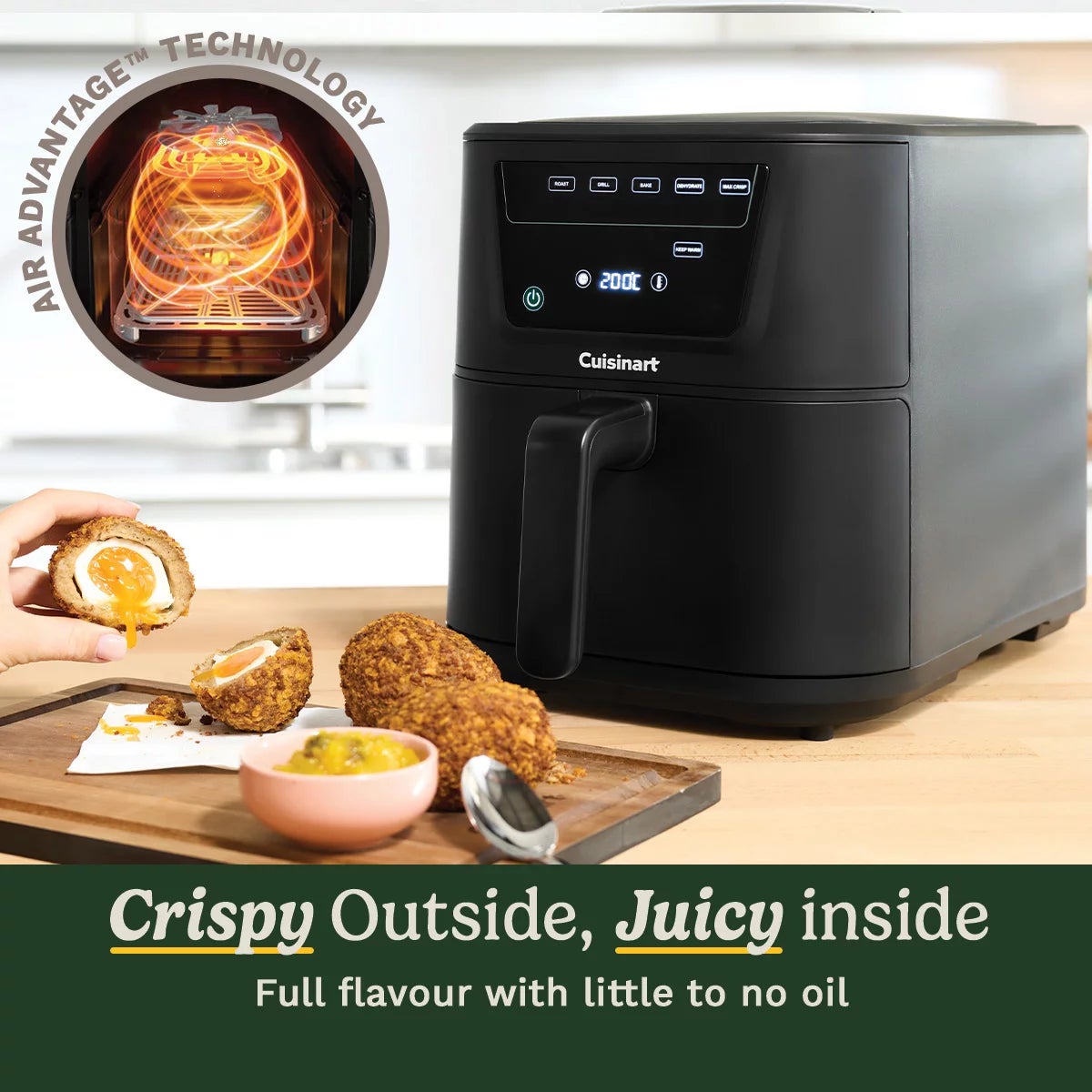 Cuisinart Compact Max Air Fryer 7.6L in Black, AFS80BLU, view 6
