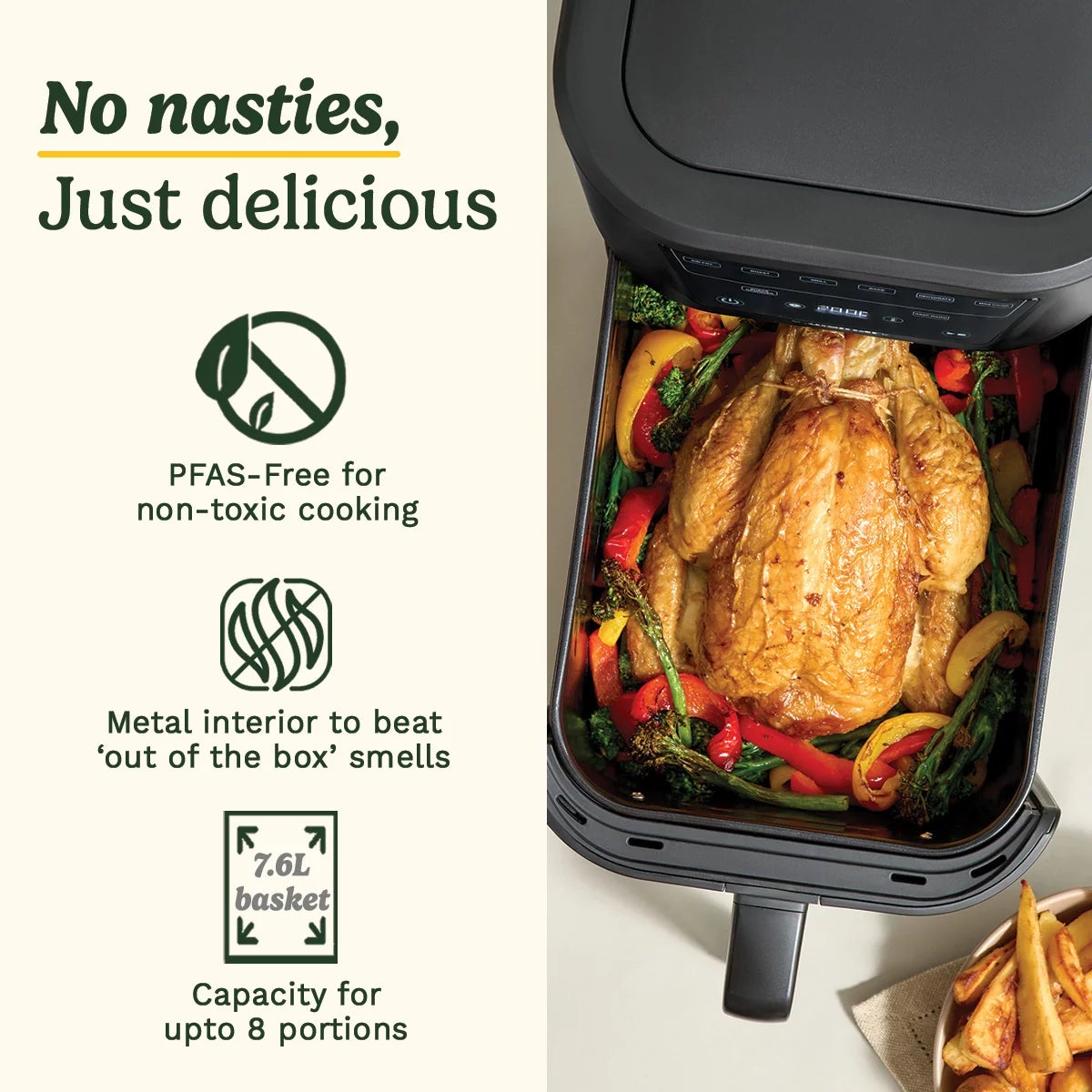 Cuisinart Compact Max Air Fryer 7.6L in Black, AFS80BLU, view 8