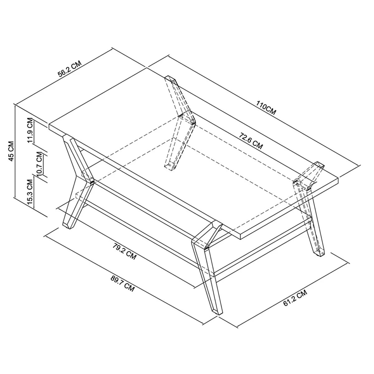 Bentley Designs Kristen Light Oak Coffee Table