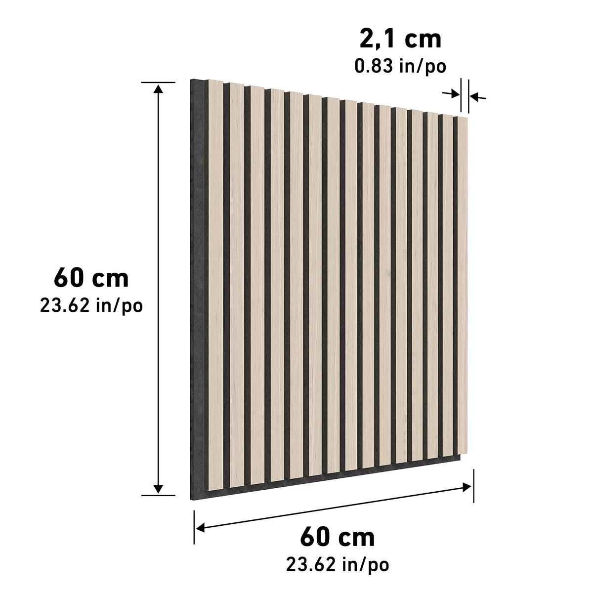 Artika Sonolok Acoustic Wall Panel Set in Light Grey / Ash & Black, 4 Pack