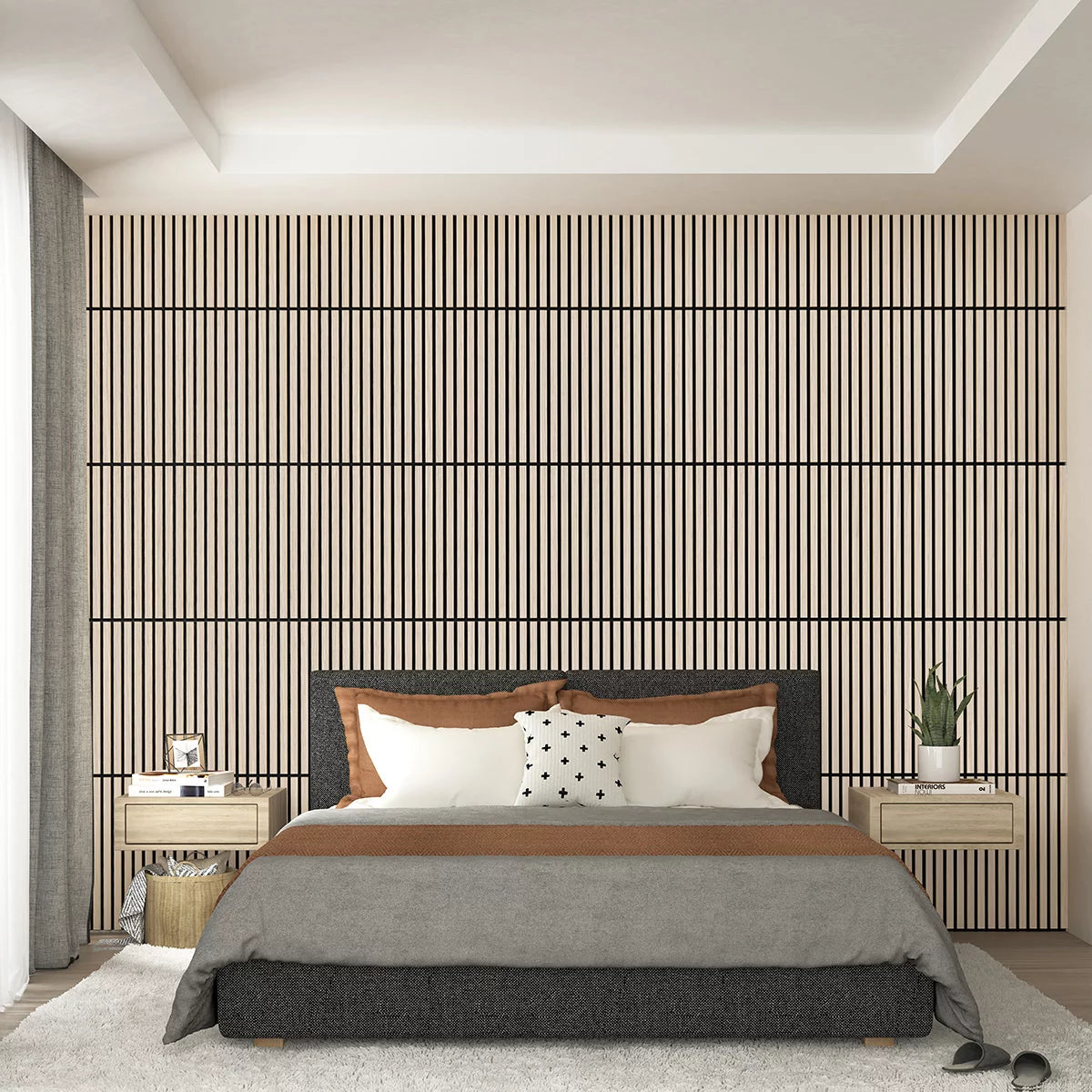 Artika Sonolok Acoustic Wall Panel Set in Light Grey / Ash & Black, 4 Pack