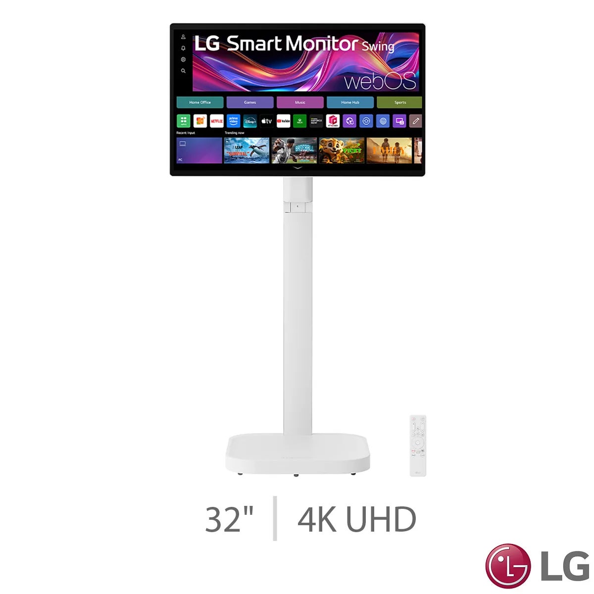 LG 32 inch 4K Ultra HD 60Hz IPS Smart Swing Monitor, 32U889SA