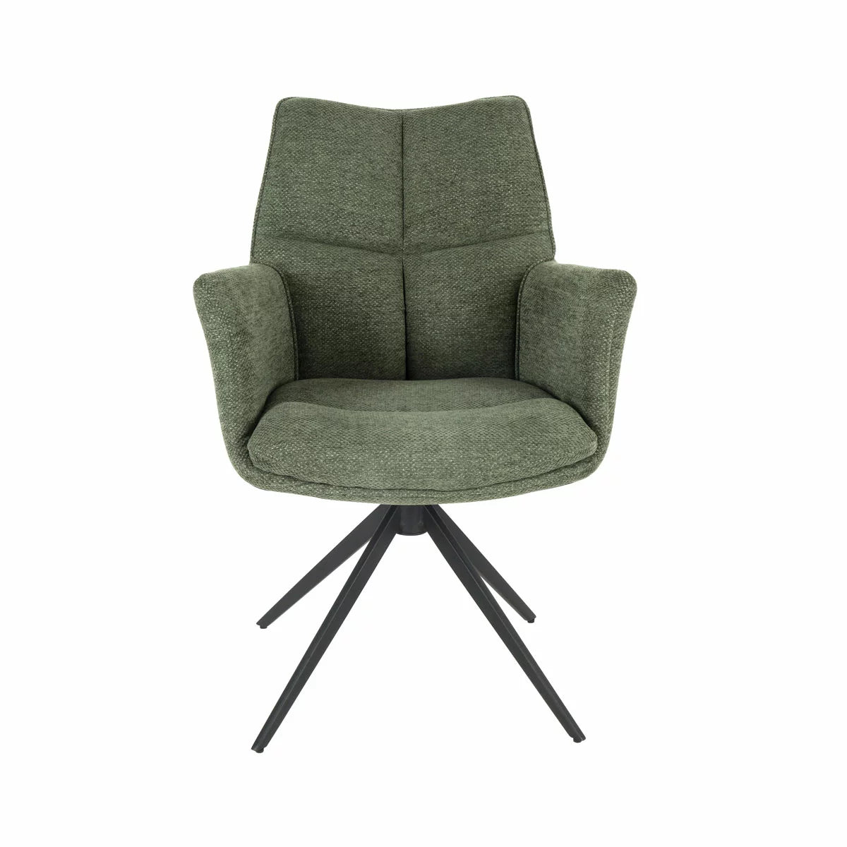 Indus Valley Capri Ceramic Extending Dining Table + 6 Green Chairs, Seats 6-8