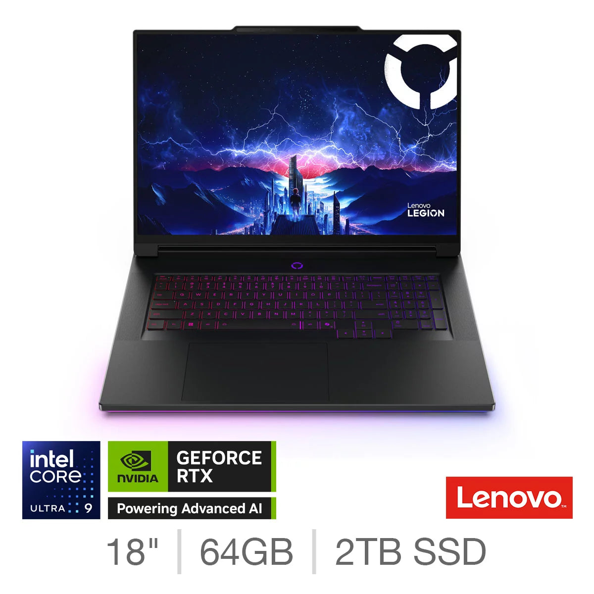 Lenovo Legion 9, Intel Core Ultra 9, 64GB RAM, 2TB SSD, NVIDIA GeForce RTX 5090
