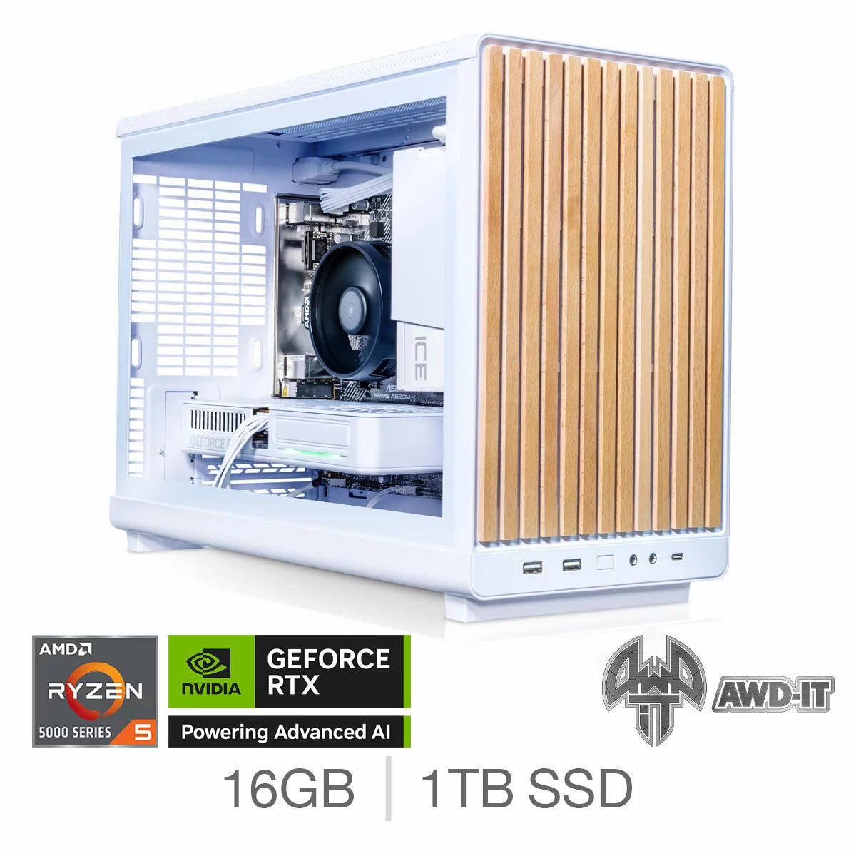 AWD-IT Compact 3, AMD Ryzen 5, 16GB RAM, 1TB SSD, NVIDIA GeForce RTX 5060