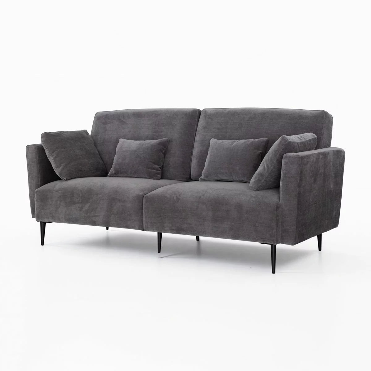 MOONAP Monroe Dark Grey Fabric 3 Seater Sofa