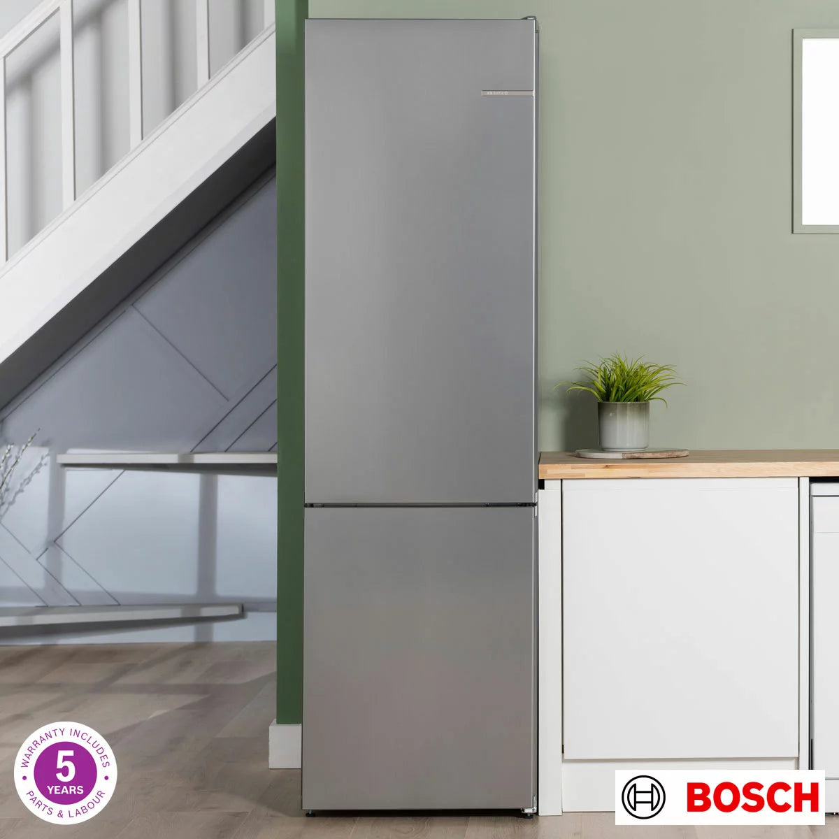 Bosch Series 4 KGN392LDFG Fridge Freezer, D Rated in Silver