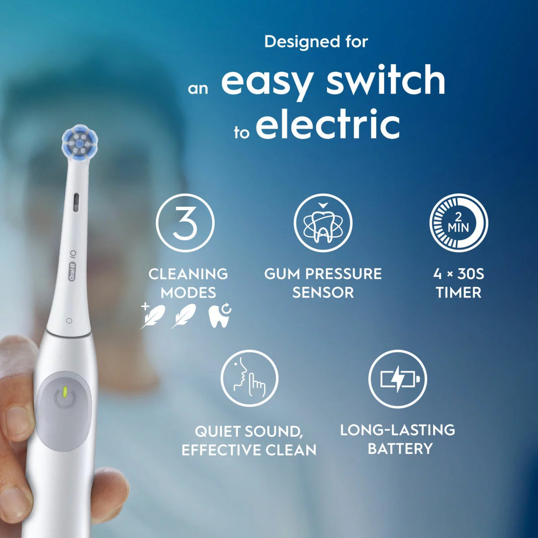 Oral-B iO2 Electric Toothbrush & Travel Case, White