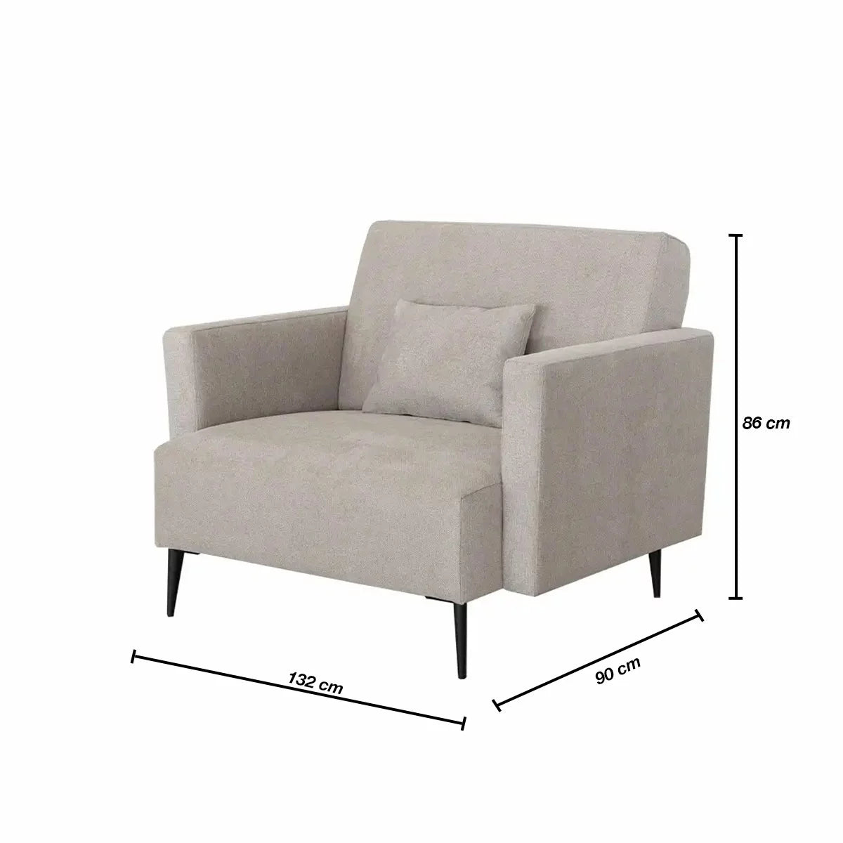 MOONAP Monroe Beige Fabric Loveseat