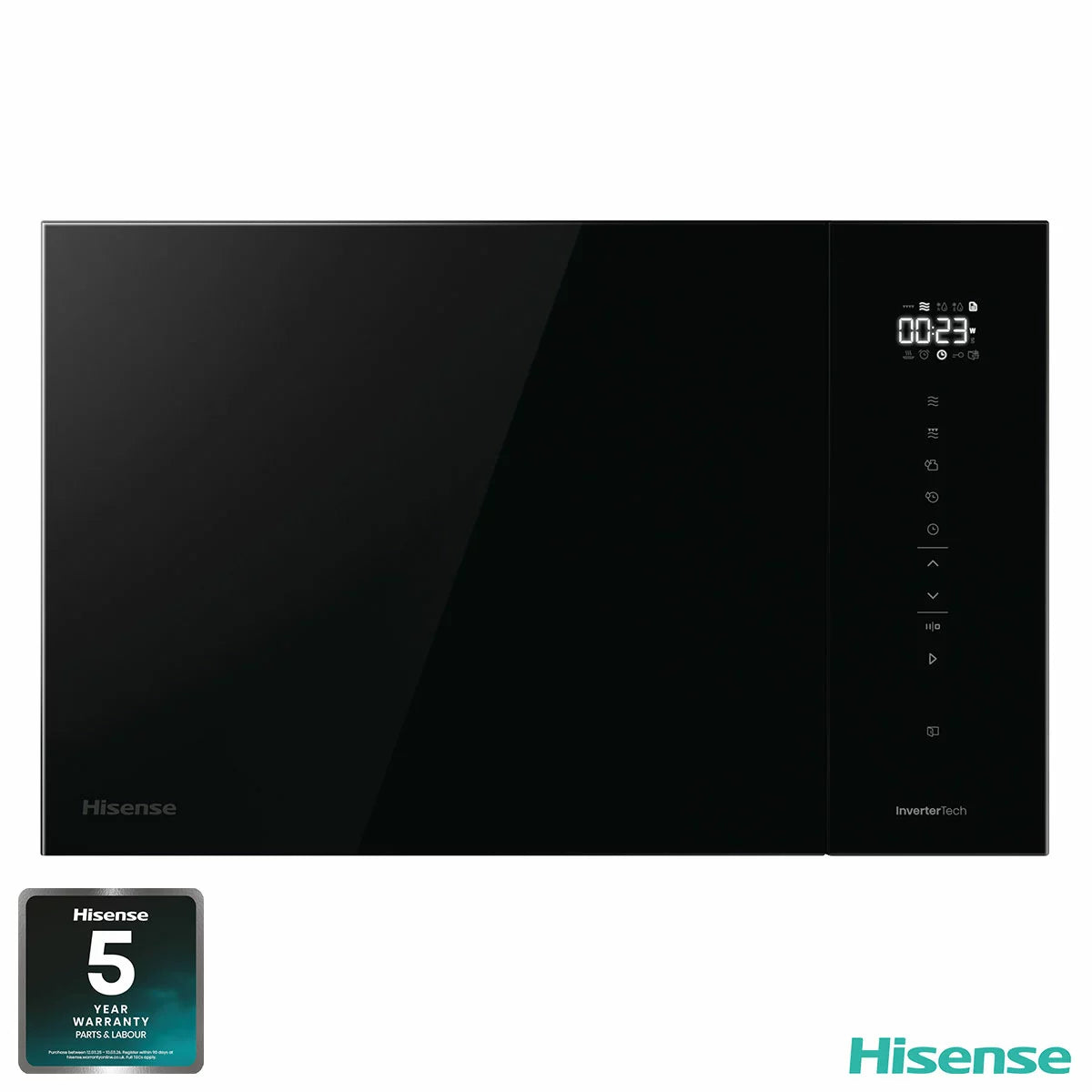 Hisense Hi6 BlackLine BIM325GI63DBGUK Built-In 25L Microwave with Grill, in Jet