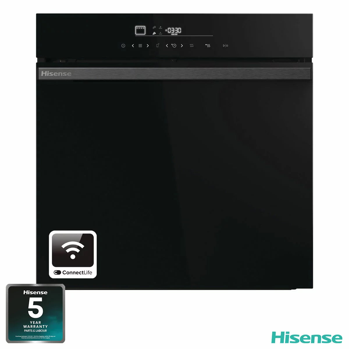 Hisense Hi6 BlackLine HO66FAPizzaChef Electric Pyrolytic Smart Oven, A+ Rated