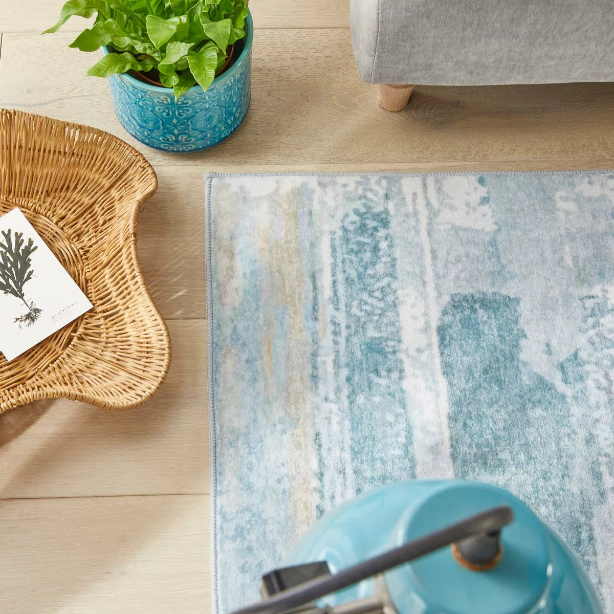 Concept Looms Liberty Sky Washable Rug, in 3 Sizes